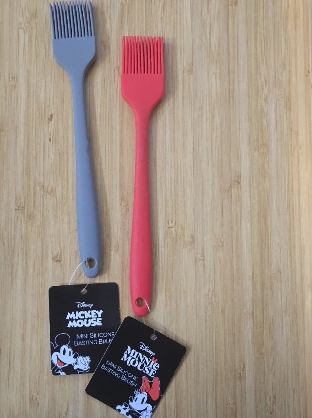 Disney Mickey & Minnie Silicone Basting Mini Brush Set - Gray & Red